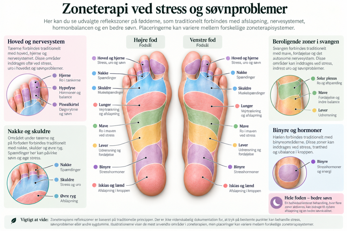 Zoneterapi ved stress og søvnproblemer